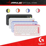 Logitech POP Icon Wireless Keyboard with Customizable Action Keys Series - Graphite/Lilac/Rose/White