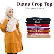 ❤️Diana Crop Top Baju Tshirt Cotton Muslimah Labuh   |A Cutting |Berpoket | Long Sleeve| ❤️ Part 1 H
