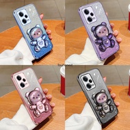 Casing For Xiaomi Redmi Note 12 Pro Plus Case Redmi Note 11 Pro Case Redmi Note 10 Pro Case Redmi Note 9 Pro Case Redmi Note 13 Pro Plus Case Redmi Note 12S Note 11S Case Redmi Note 10S Note 9S Cute Soft Full Little Bear Stand Phone Bracket Case Cover AB