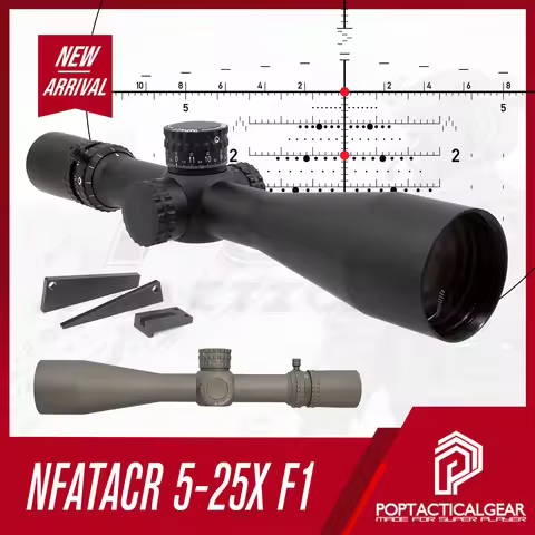 ATACR 5-25x56MM Tactical Riflescopes F1 1mrad Illuminated HORUS TREMOR3 Reticle with 5.56 and .308 F