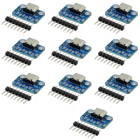 USB TYPE-C conversion board 2.54MM CC1 CC2 5.1K pull-down resistor connection
