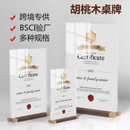 Acrylic Authorization Letter Frame Display Stand Certificate Frame a4Honor Certificate Transparent D