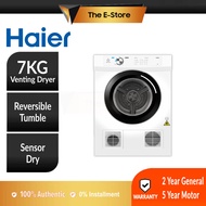 Haier 7KG Venting Dryer with Sensor Dry | HDV70A1 (Vented Clothes Dryer Dryer Machine Mesin Kering B