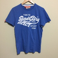 [Ready Stock XS-3XL] Vintage Tokyo Superdry Real Spirit 1954 Blue Medium Casual Short Sleeve Tops Printed Men's T-shirt Plus Size Birthday Gift
