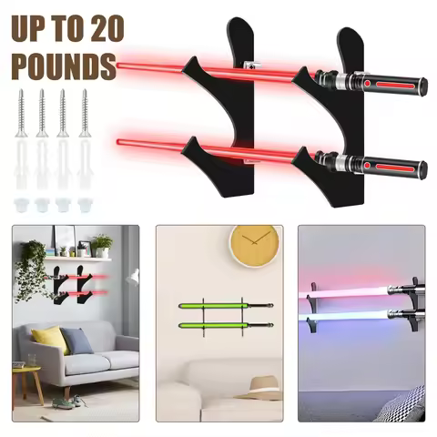 2/4Pcs Lightsaber Display Stand Wall Mount Acrylic Sword Holder Home Decorative Display Rack for Sam