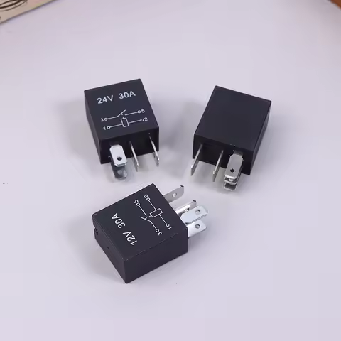 1Pc 4 Pin/5 Pin 30A 12V/24V Violet Series 4-pin/5-pin Waterproof Automotive Relay Car Relay Socket A
