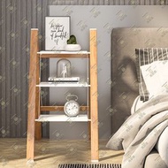 尚野家 - 免安裝家用摺疊梯【三步】铝合金折疊人字梯 花架梯 三級登高梯 (原木色) - A3