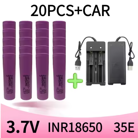 2025 Authentic battery charger with genuine NCR18650 35E 1-20PCS 3500MAH powerful power package Free