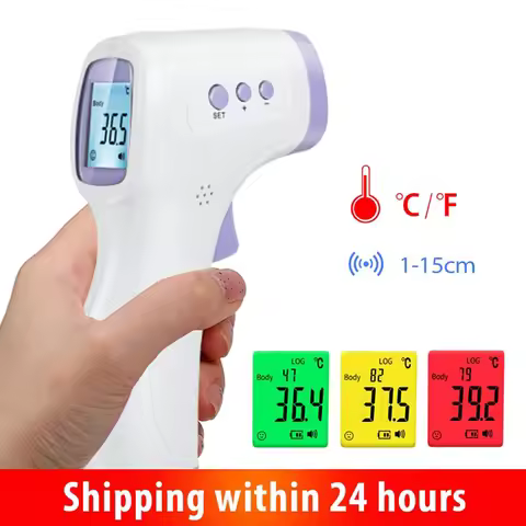 Multifunction Thermometer Backlit Display Forehead Thermometer Digital Display Infrared Alarm Human 