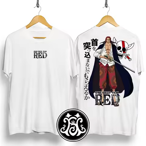 One Piece Anime ONE PIECE FILM RED Shanks Printed T-shirt Men's and Women's T-shirt Men's Top Sports