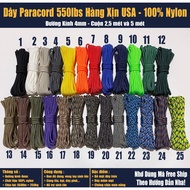 Paracord Parachute Cord 550lbs Genuine USA 100% Nylon