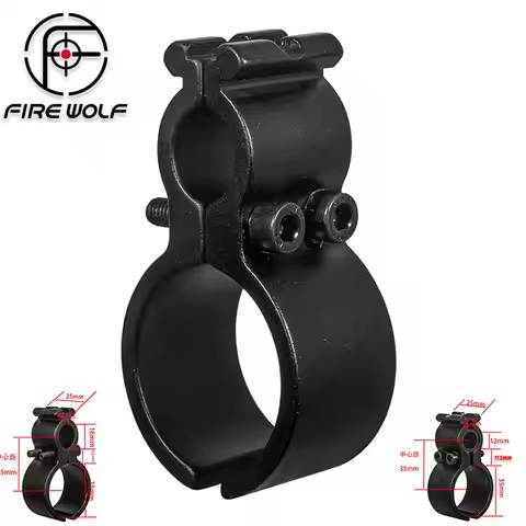FIRE WOLF Adaptador de doble anillo , abrazadera de tubo superior de 16 mm y inferior de 35 mm con s