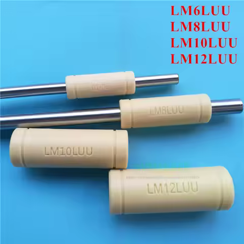 4pcs Gray LM6LUU LM8LUU Solid Polymer LM10LUU LM12LUU Linear Bearing Bushing ID 6/8/10/12mm for Prus