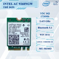 INTEL AC 9260 WIFI CARD – WIFI 5 HIGH SPEED 1.73Gbps 5GHz Bluetooth 5.1 for Laptop PC