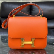 Hermes愛馬仕 Y刻 Constance24 橙色 金扣 康康 ep皮 尺寸：23*18*7