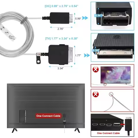 One Connect Cable BN39-02470A for All Samsung TV 2019 2021 2022 QN43L QE 4K 8K QLED Series Ultra HD 