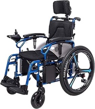 Lightweight for home use Medical Rehab Wheelchair for Seniors Old People Heavy Duty Electric Wheelchair with Headrest Foldable and Lightweight Powered Wheelchair 360° Joystick