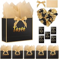 5 Senses Gift Bags for Him Her, Five Senses Gift Bag with 5 Ribbon and Tissue Paper, Sight Smell Tou