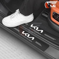 KIA Car Door Sill Protector Plate Stickers Rear Trunk Bumper Threshold Sticker For Forte RIO Sportag