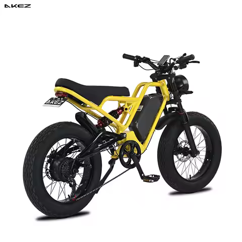 AKEZ Electric Mountain Bike 48V 1500W Long Range Adult Ebike 18AH Lithium Electric Bike Long Range F