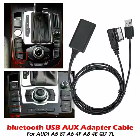 For Audi Q5 A5 A7 R7 S5 Q7 A6L A8L A4LAM 2008-2012 AMI MMI MDI Wireless Adapter Auto Bluetooth Music