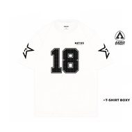 Aerostreet Native 18 Men's Boxy Fit Off White T-shirt Men Casual Cotton Combed Premium Non-Transpare