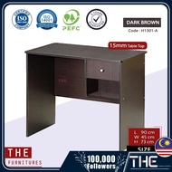 THE L90cm Writing Table Office Table Solid Board with 1 Drawer