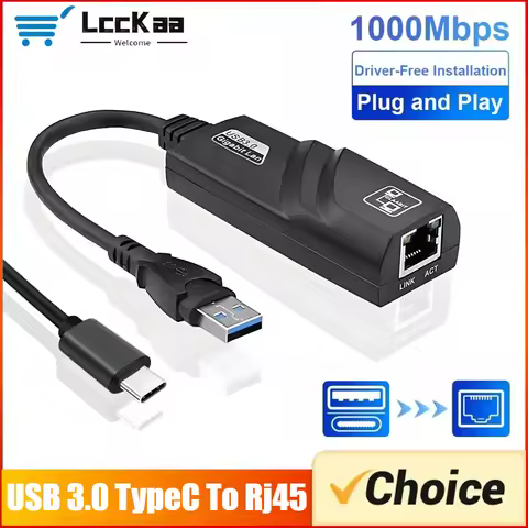 1000Mbps USB 3.0 To Rj45 Network Type C To Rj45 Ethernet Lan Adapter for Win 7 8 10 XP Mac PC Laptop