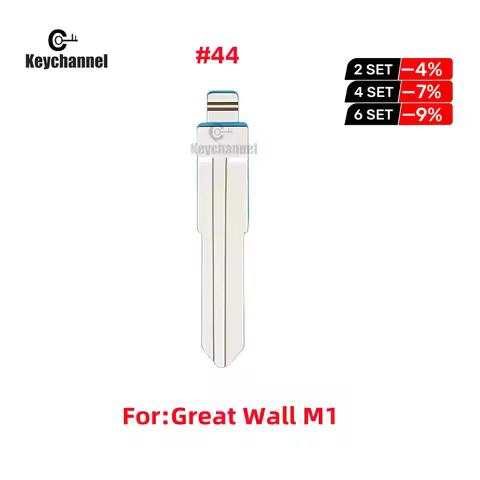 Keychannel 10pcs #44 Car Key Blank Uncut Metal Remote Blade Flip Key Blank for Great Wall M1 Replace