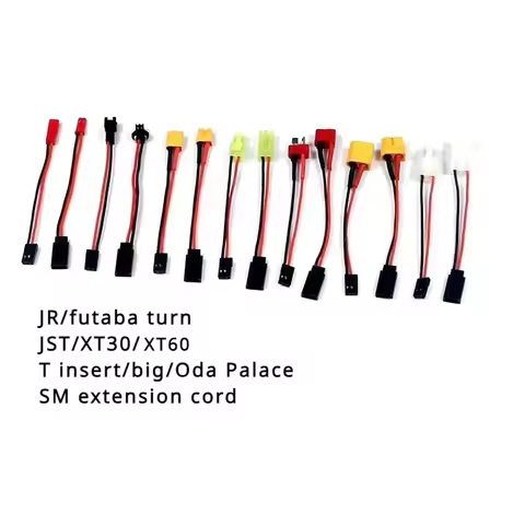 5/10/50Pcs/lot T Plug JST XT30 XT60 JR Tamiya EC3 Deans Plug Male Female Cable Converter wire length