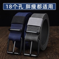 New Men Canvas Belt Student Military Training Nylon Belt Braided Pin Buckle Belt Sports Breathable T