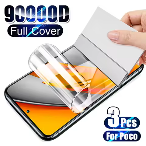 3Pcs Hydrogel Film for Xiaomi Poco X3 Pro F3 M3 M4 11T 12T Pro Screen Protector for Redmi Note 11 10