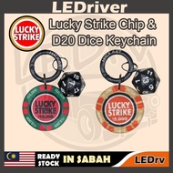 Lucky Strike Chip & D20 Dice Keychain Decoration Sticks Charms Personalized Romantic Gift
