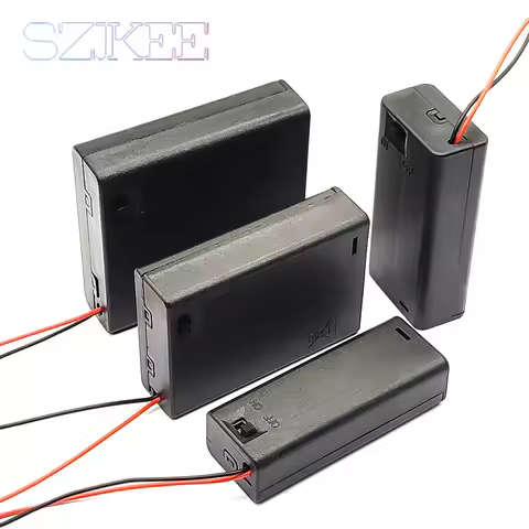 AA Battery Box AA Battery Holder AA Box AA Storage Case With Switch With Cable 1/2/3/4 Slot 1.5V/3V/
