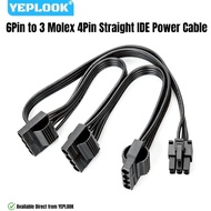 For Corsair CX Powers, 3 Molex 4Pin Straight, IDE Power Cable for Corsair CX750, CX650, C600, CX550,