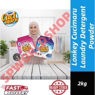 Lonkey Cucimaru Laundry Detergent Powder 2KG Fresh Bloom / Fresh Oceanic – Hand & Machine Wash, Powe