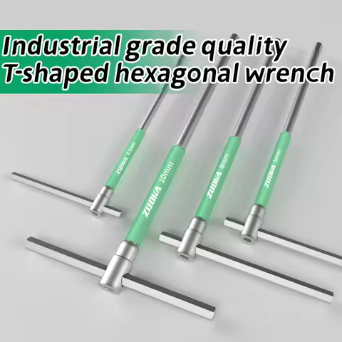 T/L Torx Screwdriver 2/2.5/3/4/5/6/8/10mm; T-handled Allen Hex Wrench Chrome Extended T-Socket Tool