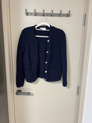 Ba&sh 藍色小香風針織外套 0 碼