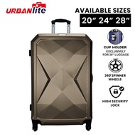 UrbanLite Rubik 20/24/28 inch Luggage - 360° Spinner Wheels | ABS Hard Case | Cup Holder Design
