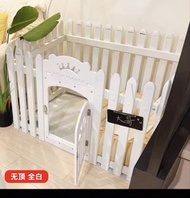 白色寵物圍欄連門