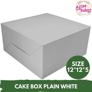 Cake Box Plain White (3Pcs) 12X12X5 Kotak Kek Puti | Kotak Kek | Kek Box Putih | Plain Cake Box by A
