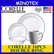 Corelle Double Ring 16pcs Dinnerware Set Livingware Dinner Serve Set plate