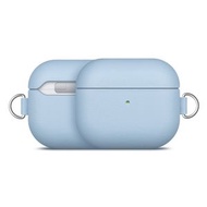 Wit's - 蘋果Airpod Pro 無線藍牙耳機充電盒保護套 牛皮, 淺藍色