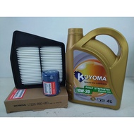 HONDA ACCORD TAO 2.0 2008y -2013y AIR FILTER + OIL FILTER + KOYOMA 0W20 FULLY SYNTHETIC ENGINE OIL