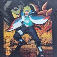 Kaos Vintage Anime Bootleg Naruto Yondaime vs Obito