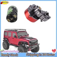 Phoenixshop Metal Center Gear Box Transmission with 540 Brushed Motor 35T for Crawler Axial SCX10