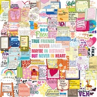 100PCS Colorful Friendship Quotes Stickers, Inspirational and Motivational Design for Personalized D