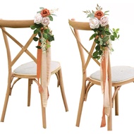 Lookein Pew Flowers for Wedding Ceremony Chair Decorations Set of 8 Aisle Decorations Bench Decorati