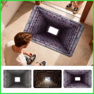 3D Hole Illusion Rug 31.5 X 19.7 Inch Non-Slip Fun Mat 3D Illusion Rug for Halloween Thanksgiving Ho