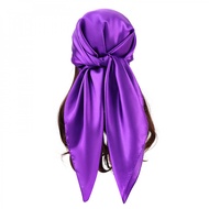 New Style Satin Ladies Solid Color Headscarf Simulation Silk Monochrome 90 Colors Ding Professional 